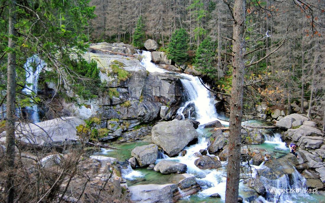 Wodospady Zimnej Wody – szlak z Łomnickiego Stawu do Starego Smokowca